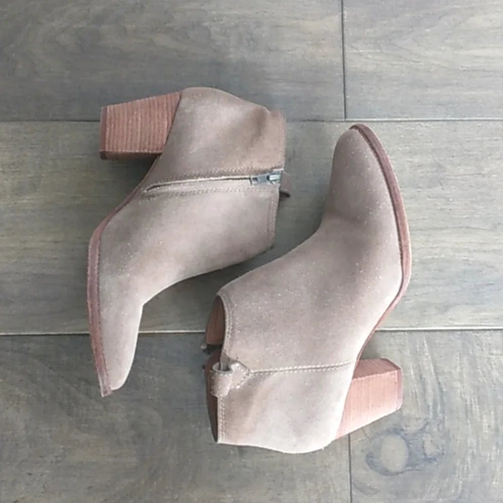 MADEWELL TAN SUEDE BOHO ANKLE BOOTS WOMANS 9.5. - Picture 1 of 6